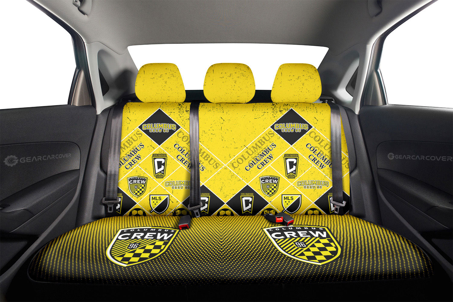 Columbus Crew Car Back Seat Covers Sporty Team Collection - Gearcarcover - 2