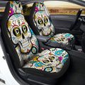 Columbus Crew Car Seat Covers Custom Sugar Skull Car Accessories - Gearcarcover - 2