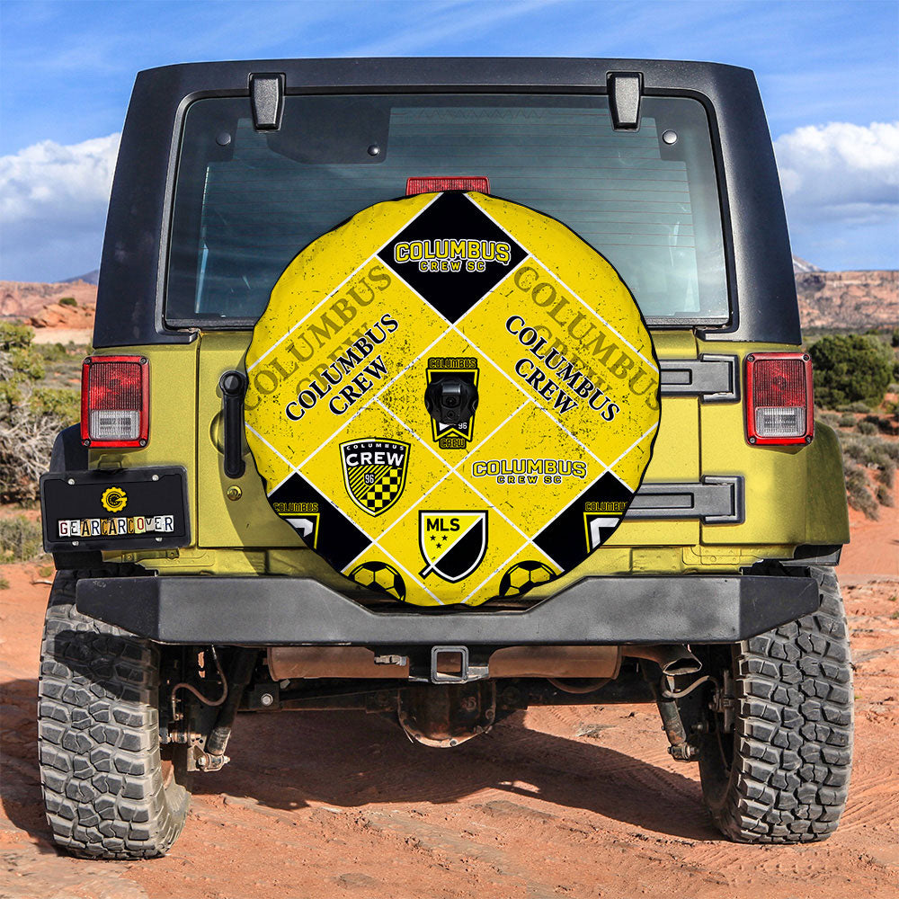 Columbus Crew Spare Tire Covers Camera Hole Sporty Team Collection - Gearcarcover - 3