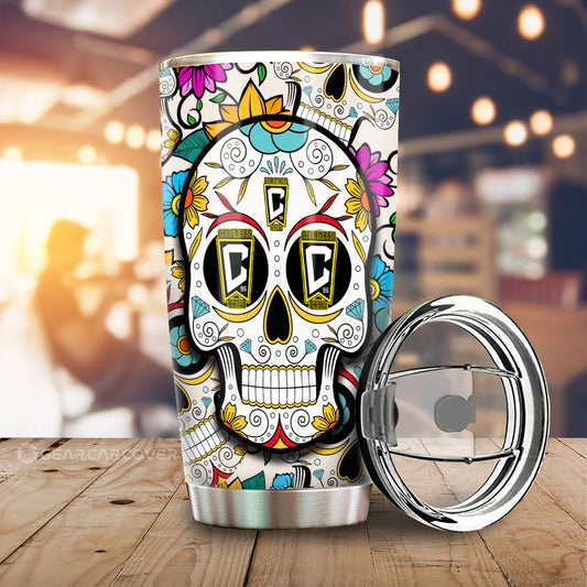 Columbus Crew Tumbler Cup Custom Sugar Skull Car Accessories - Gearcarcover - 1