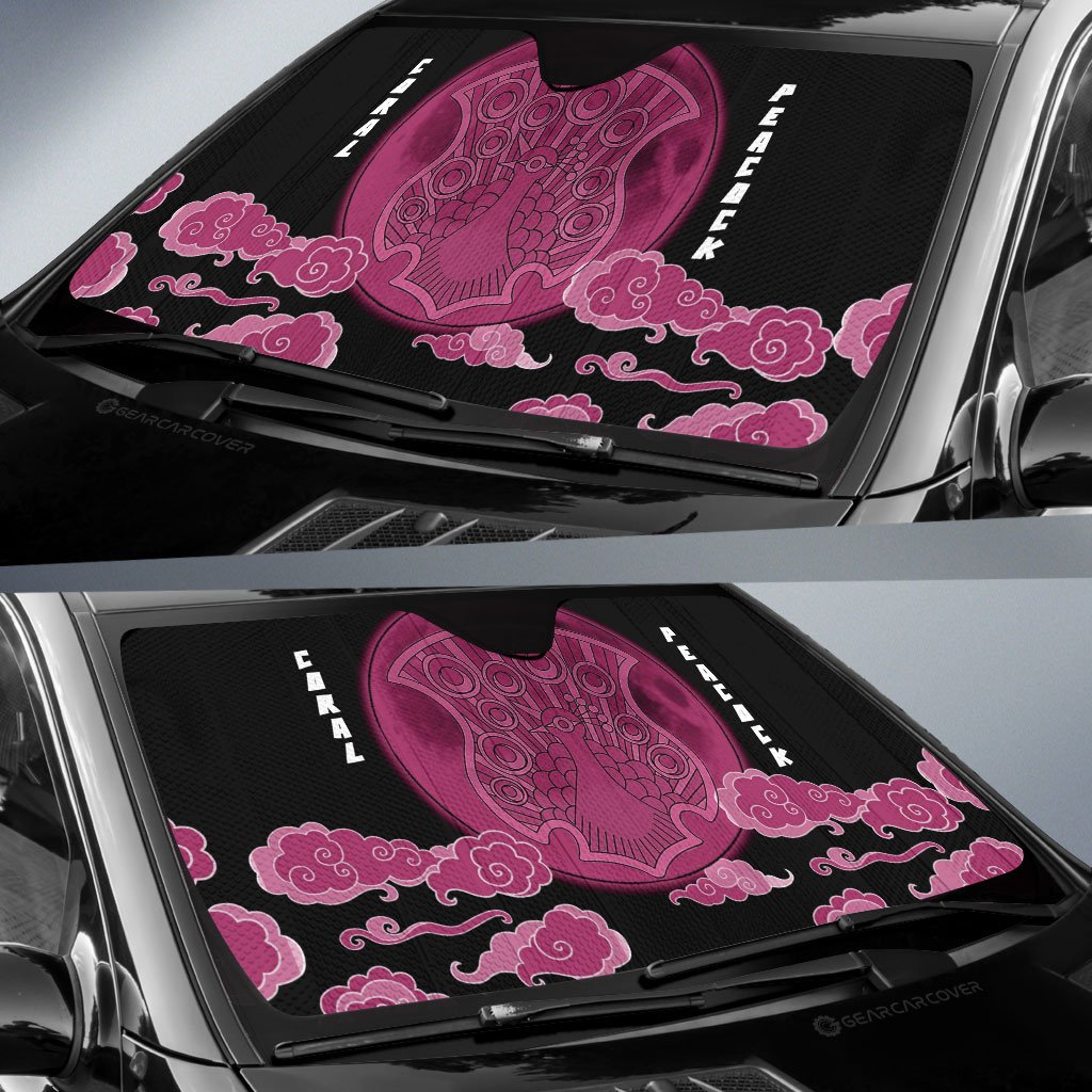 Coral Peacock Car Sunshade Custom Car Accessories - Gearcarcover - 2