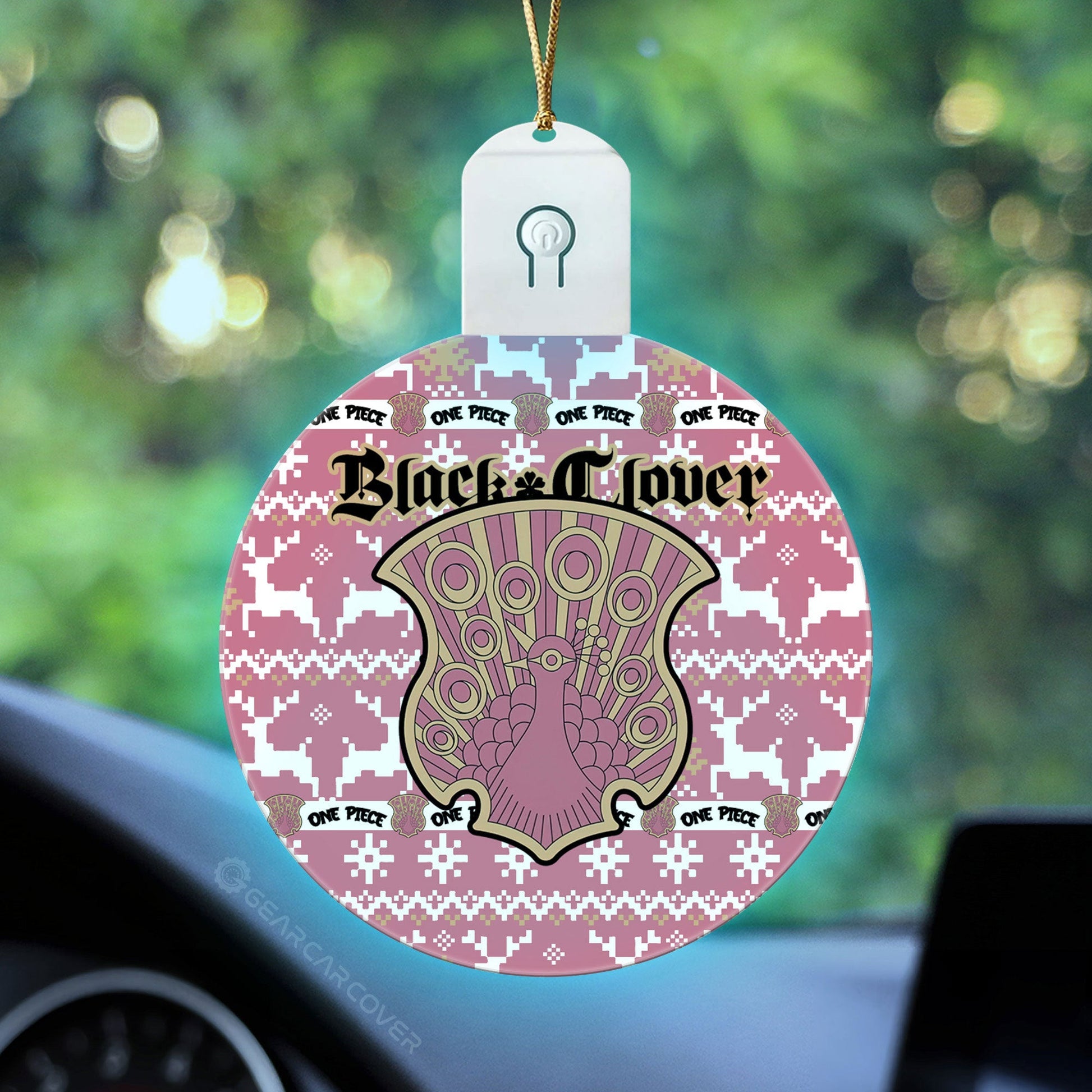 Coral Peacock Led Ornament Custom Car Decorations - Gearcarcover - 2