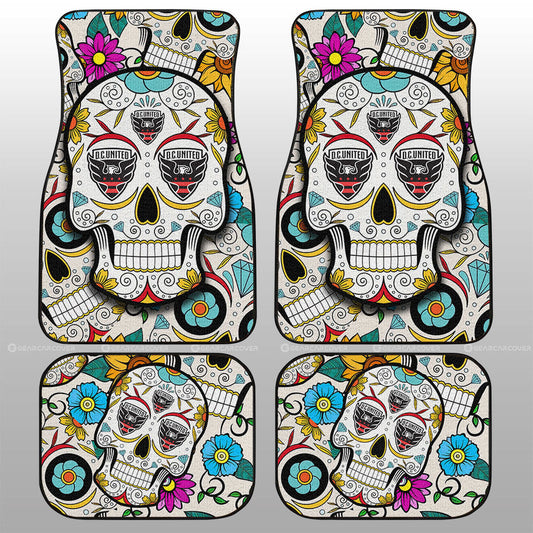 D C United Car Floor Mats Custom Sugar Skull Car Accessories - Gearcarcover - 1