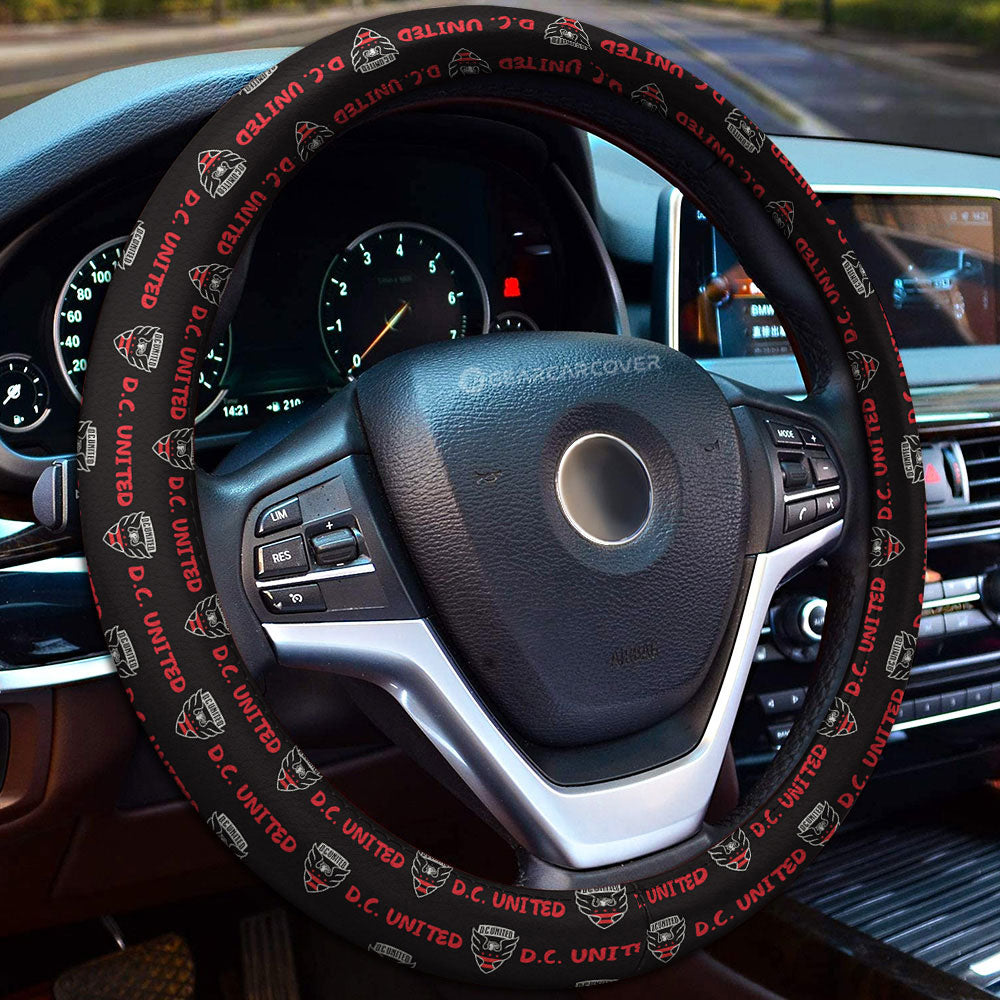 D.C. United Steering Wheel Cover Sporty Team Collection - Gearcarcover - 1
