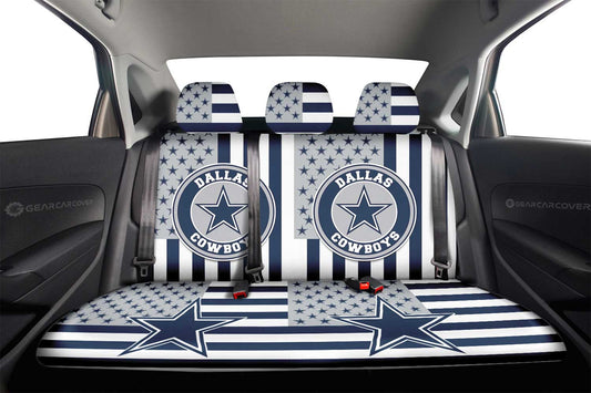 Dallas Cowboys Car Back Seat Cover Custom US Flag Style - Gearcarcover - 2