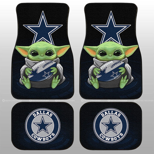 Dallas Cowboys Car Floor Mats Baby Yoda Car Accessories For Fan - Gearcarcover - 1