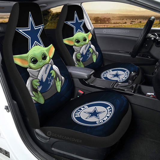Dallas Cowboys Car Seat Covers Baby Yoda Car Accessories For Fan - Gearcarcover - 2