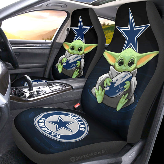 Dallas Cowboys Car Seat Covers Baby Yoda Car Accessories For Fan - Gearcarcover - 1