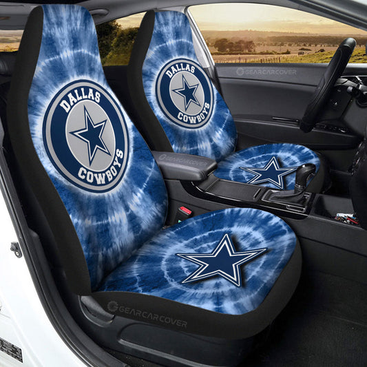 Dallas Cowboys Car Seat Covers Custom Tie Dye Car Accessories - Gearcarcover - 2