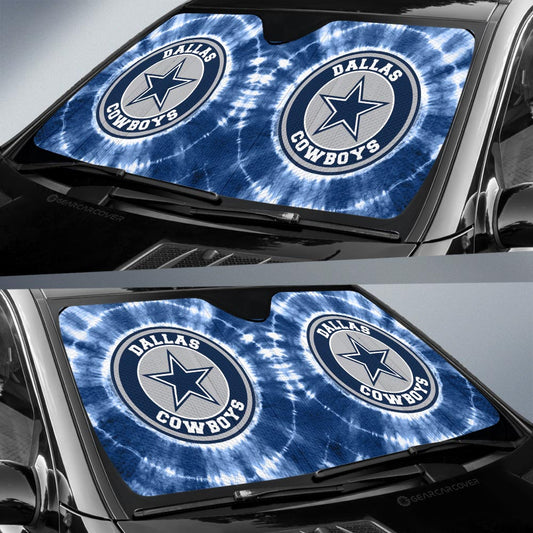 Dallas Cowboys Car Sunshade Custom Tie Dye Car Accessories - Gearcarcover - 2