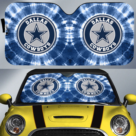 Dallas Cowboys Car Sunshade Custom Tie Dye Car Accessories - Gearcarcover - 1