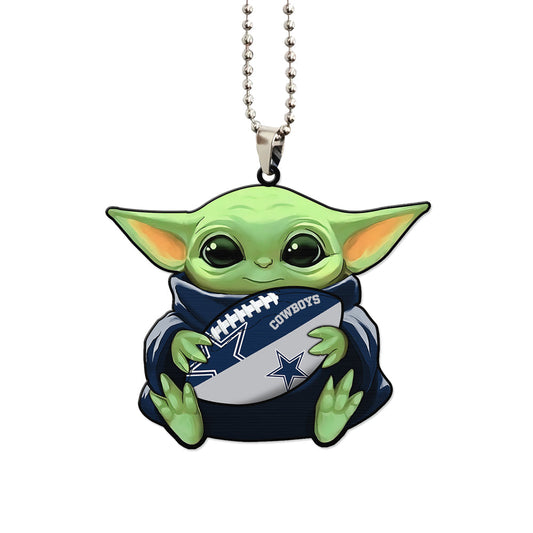 Dallas Cowboys Ornament Baby Yoda Car Accessories - Gearcarcover - 1