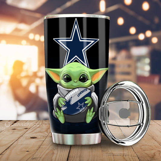 Dallas Cowboys Tumbler Cup Custom Car Accessories For Fan - Gearcarcover - 1