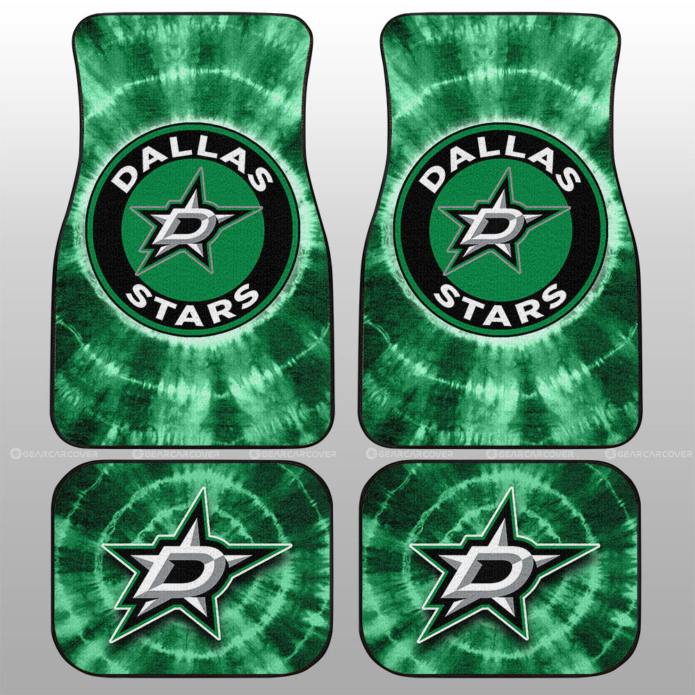 Dallas Stars Car Floor Mats Custom Tie Dye Car Accessories - Gearcarcover - 1