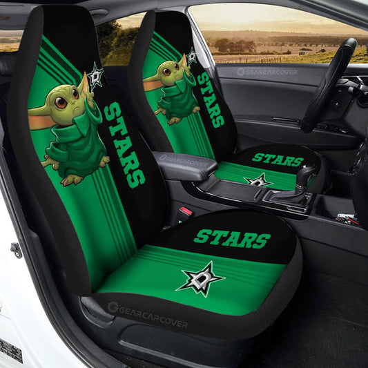 Dallas Stars Car Seat Covers Baby Yoda Car Accessories - Gearcarcover - 2