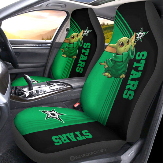 Dallas Stars Car Seat Covers Baby Yoda Car Accessories - Gearcarcover - 1