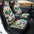 Dallas Stars Car Seat Covers Custom Sugar Skull Car Accessories - Gearcarcover - 2