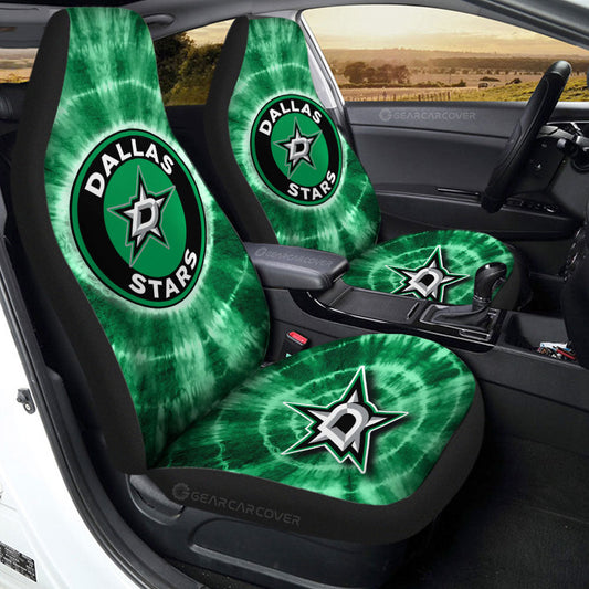 Dallas Stars Car Seat Covers Custom Tie Dye Car Accessories - Gearcarcover - 2