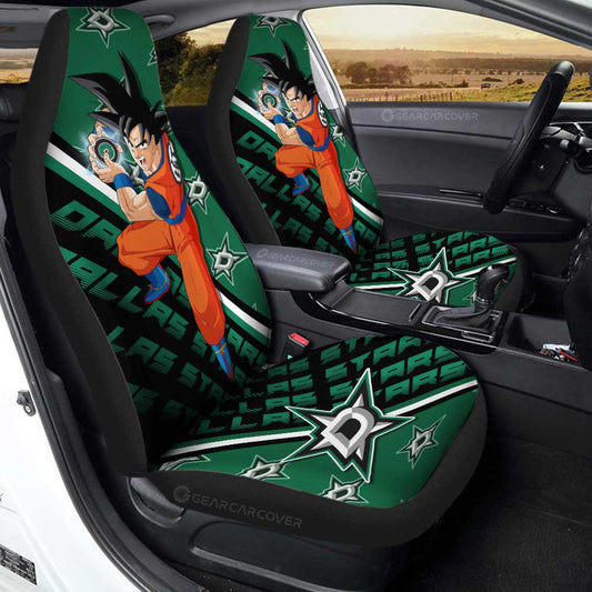Dallas Stars Car Seat Covers Goku Car Decorations For Fans - Gearcarcover - 1