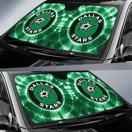Dallas Stars Car Sunshade Custom Tie Dye Car Accessories - Gearcarcover - 2