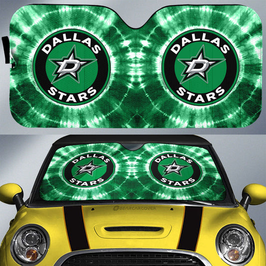 Dallas Stars Car Sunshade Custom Tie Dye Car Accessories - Gearcarcover - 1
