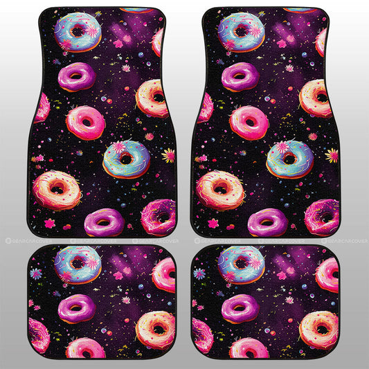 Dark Theme Donuts Car Floor Mats Custom Girly Pattern Car Accessories - Gearcarcover - 1