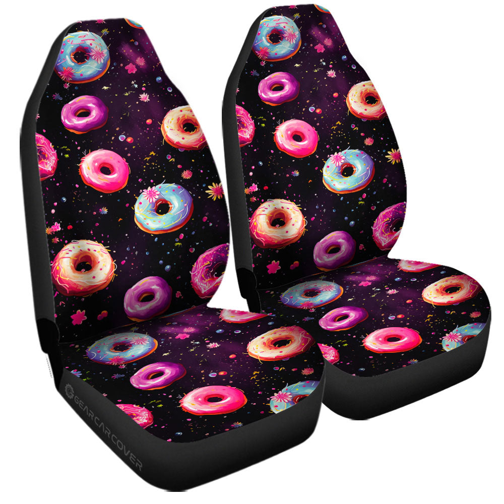 Dark Theme Donuts Car Seat Covers Custom Girly Pattern Car Accessories - Gearcarcover - 3