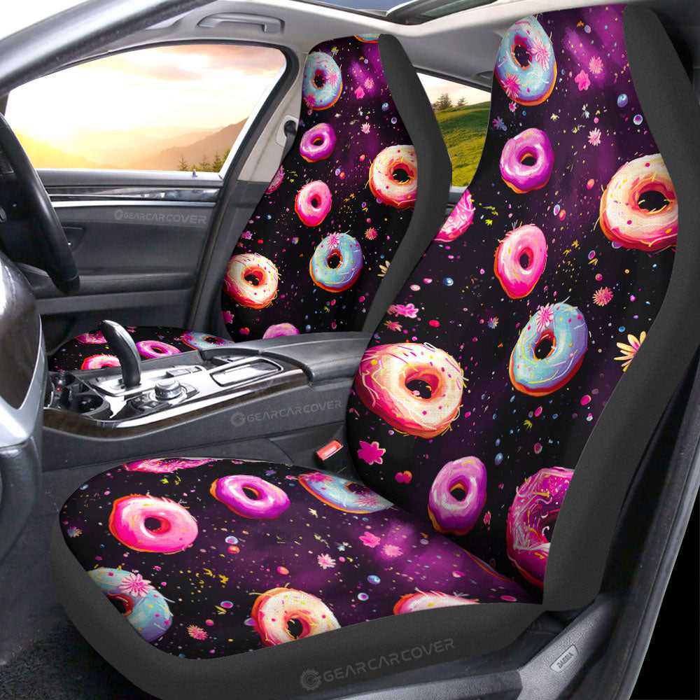 Dark Theme Donuts Car Seat Covers Custom Girly Pattern Car Accessories - Gearcarcover - 1