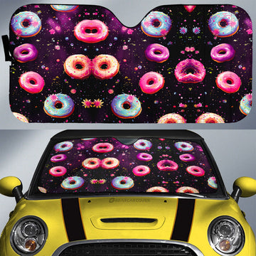 Dark Theme Donuts Car Sunshade Custom Girly Pattern Car Accessories - Gearcarcover - 1