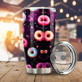Dark Theme Donuts Tumbler Cup Custom Girly Pattern Car Accessories - Gearcarcover - 1