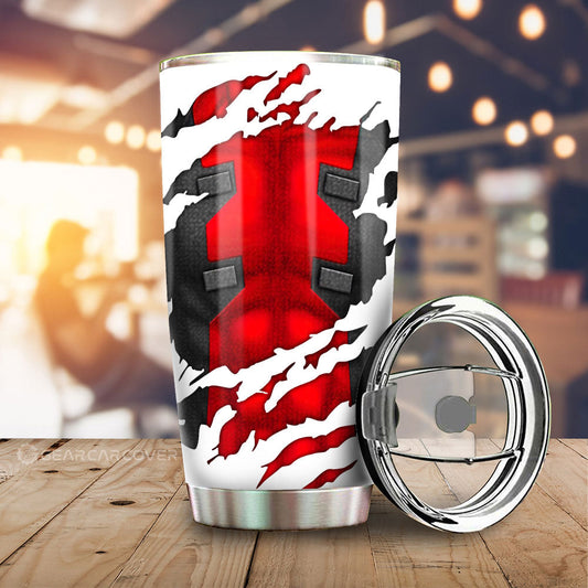 Deadpool Tumbler Cup Custom Car Accessories - Gearcarcover - 2