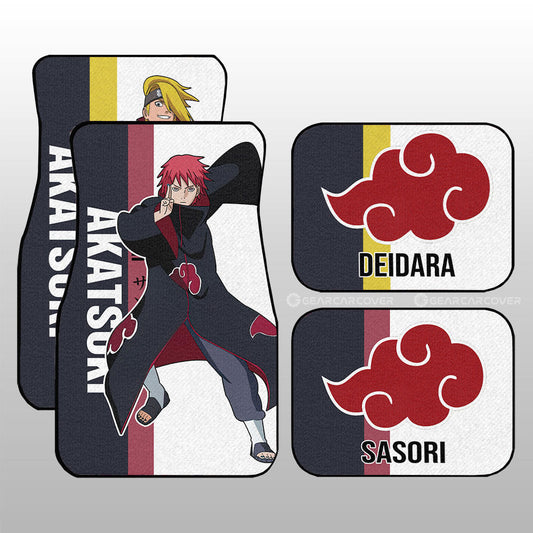 Deidara And Sasori Car Floor Mats Custom Car Accessories For Fans - Gearcarcover - 2