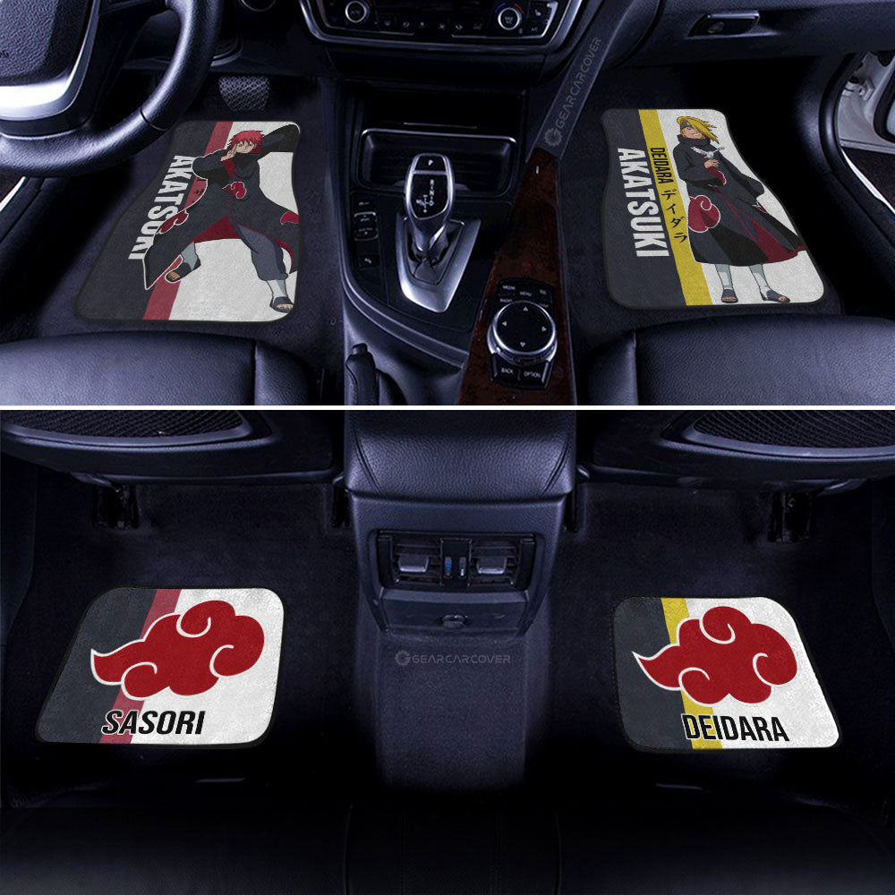 Deidara And Sasori Car Floor Mats Custom Car Accessories For Fans - Gearcarcover - 3