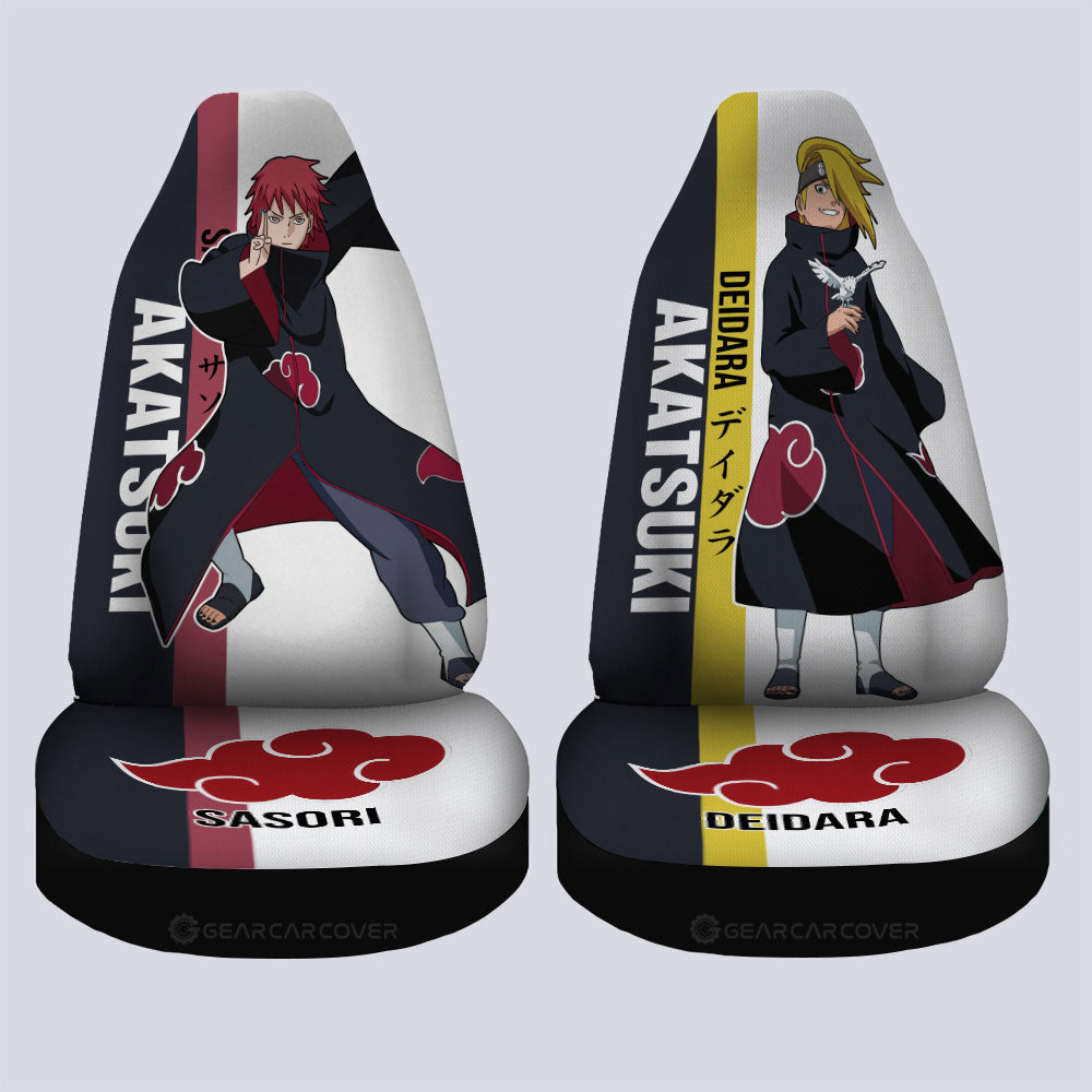 Deidara And Sasori Car Seat Covers Custom Anime Car Accessories For Fans - Gearcarcover - 4