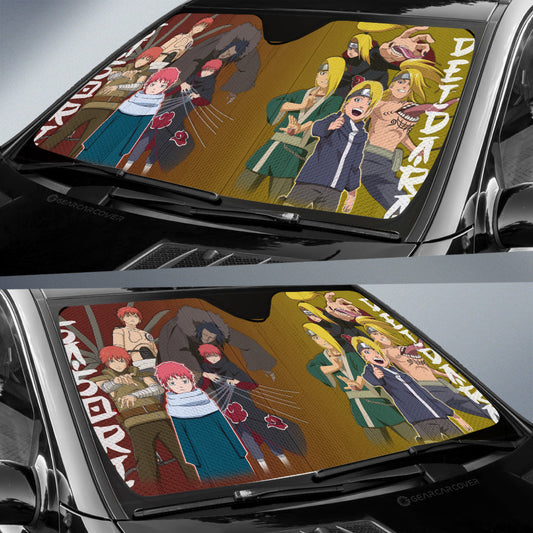 Deidara And Sasori Car Sunshade Custom Anime Car Accessories - Gearcarcover - 2