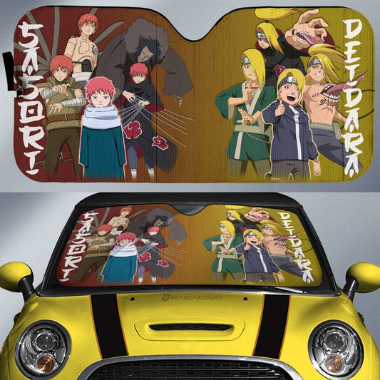 Deidara And Sasori Car Sunshade Custom Anime Car Accessories - Gearcarcover - 1