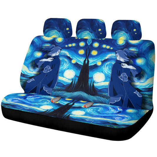 Deidara Car Back Seat Covers Custom Starry Night Styles - Gearcarcover - 1