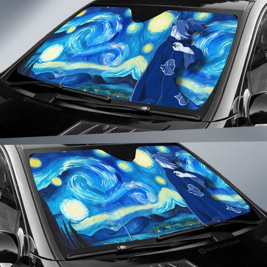 Deidara Car Sunshade Custom Starry Night Styles - Gearcarcover - 2