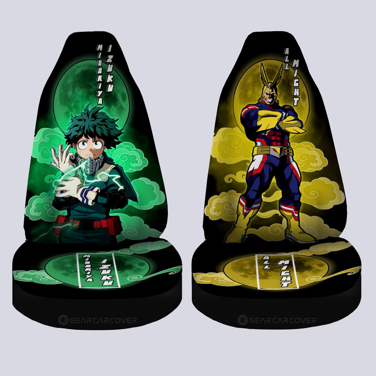 Deku And All Might Car Seat Covers Custom Car Accessories - Gearcarcover - 4