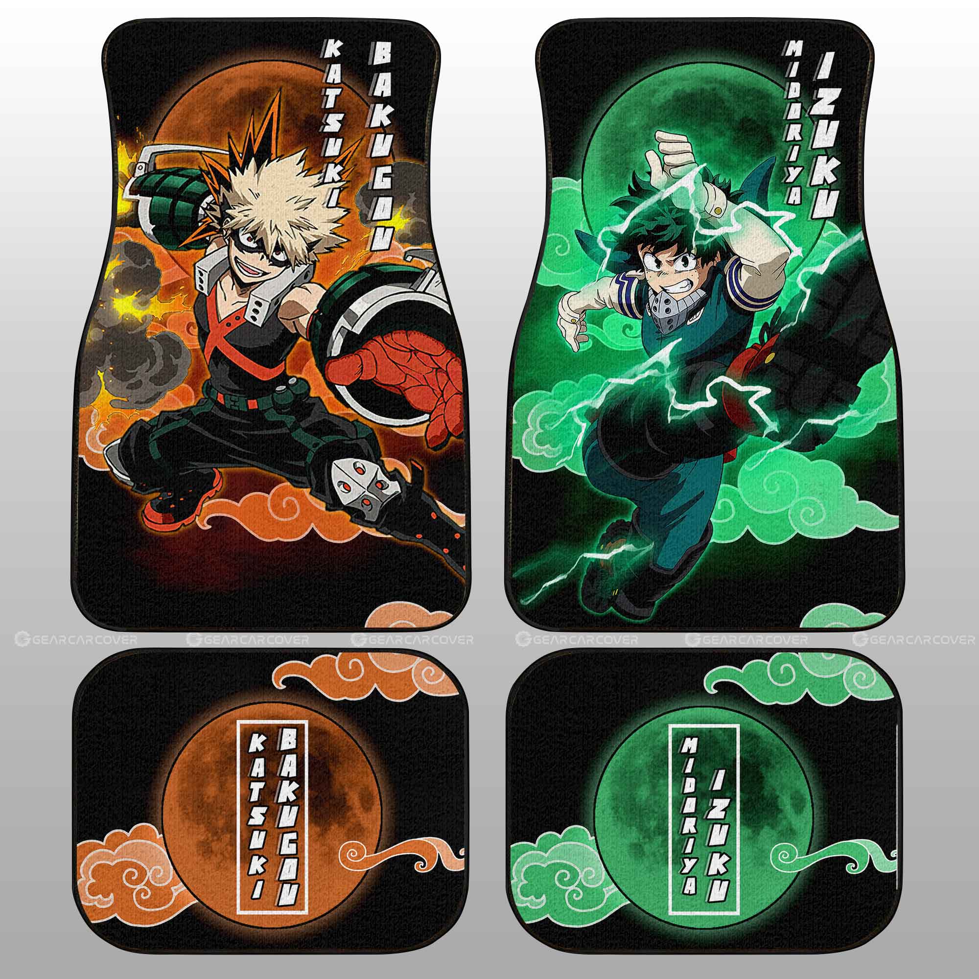 Deku And Bakugo Car Floor Mats Custom Car Accessories - Gearcarcover - 1