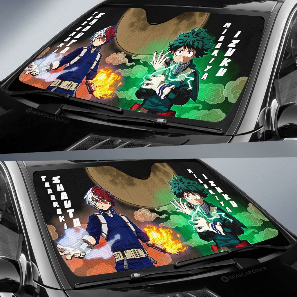 Deku And Shouto Car Sunshade Custom Car Accessories - Gearcarcover - 2