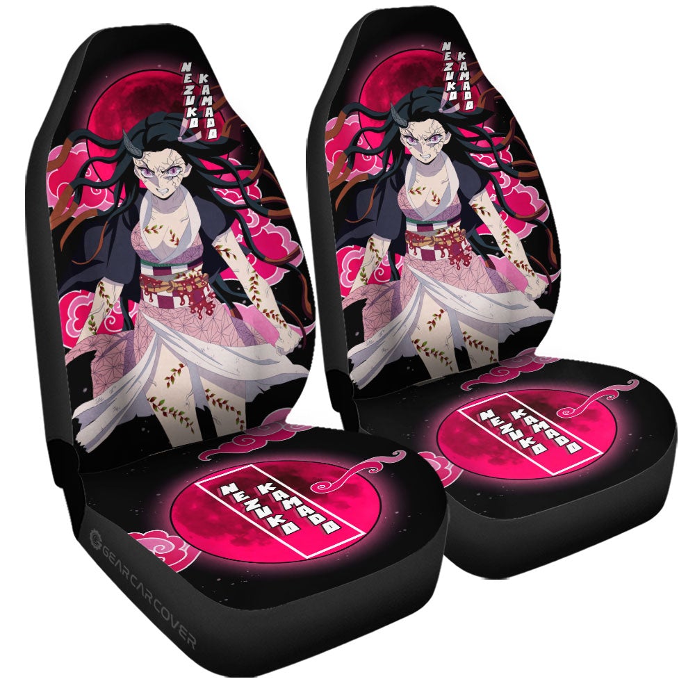 Demon Nezuko Car Seat Covers Custom - Gearcarcover - 3