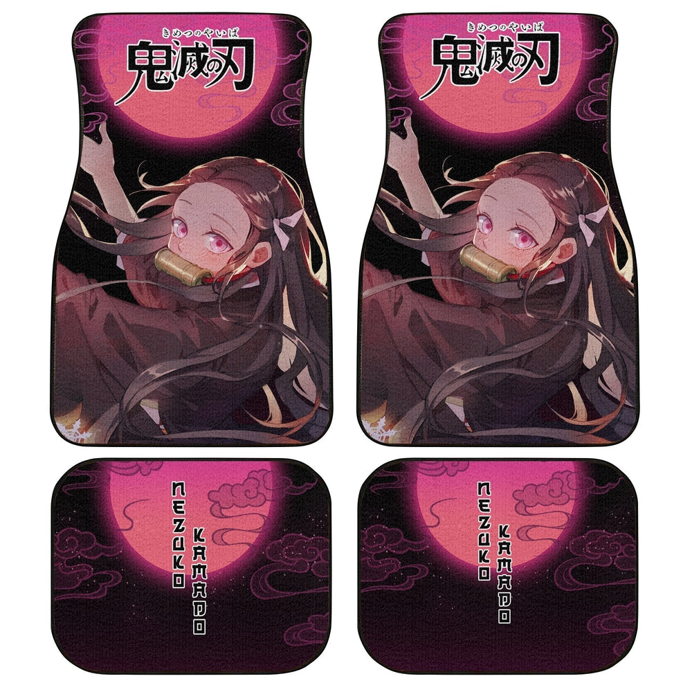 Demon Slayer Nezuko Car Floor Mats Custom Moonlight Anime Car Accessories - Gearcarcover - 1