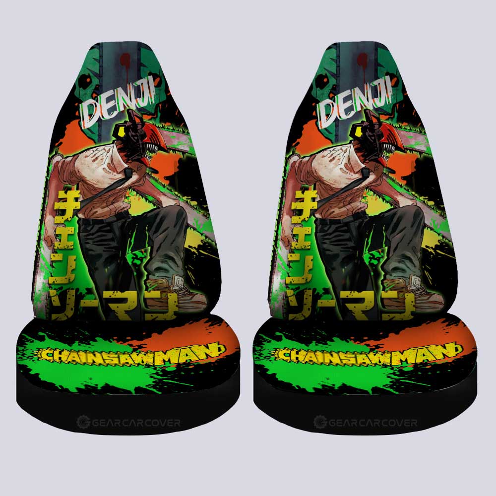 Denji Car Seat Covers Custom Chainsaw Man Anime Car Accessories - Gearcarcover - 4