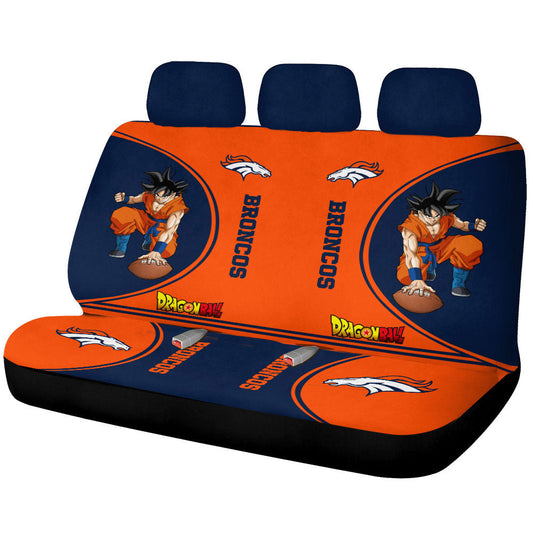 Denver Broncos Car Back Seat Covers Custom Car Accessories For Fans - Gearcarcover - 1