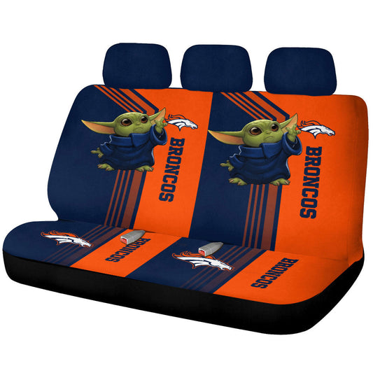 Denver Broncos Car Back Seat Covers Custom Car Accessories - Gearcarcover - 1
