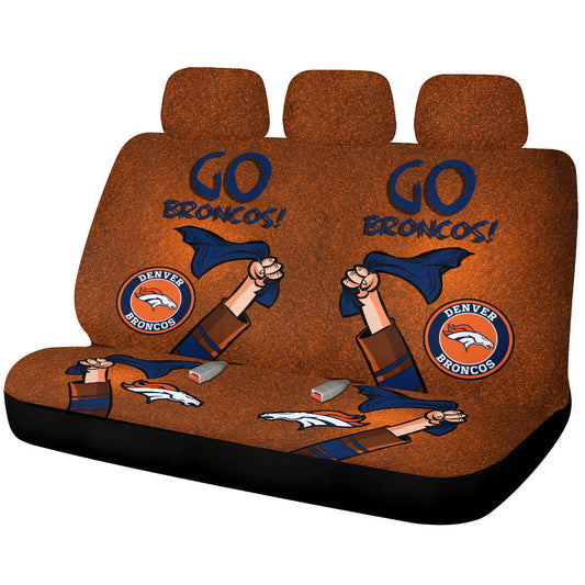 Denver Broncos Car Back Seat Covers Custom Car Accessories - Gearcarcover - 1