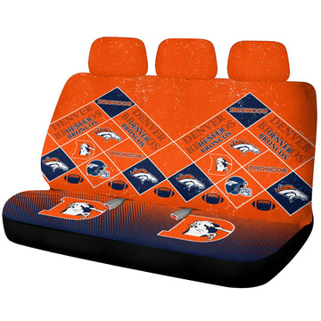 Denver Broncos Car Back Seat Covers Sporty Team Collection - Gearcarcover - 1