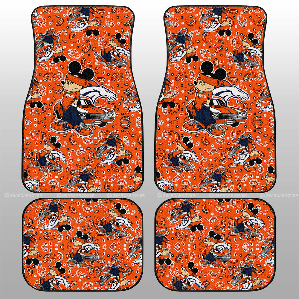 Denver Broncos Car Floor Mats Cartoon Theme Collection - Gearcarcover - 1