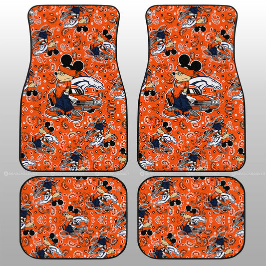 Denver Broncos Car Floor Mats Cartoon Theme Collection - Gearcarcover - 1